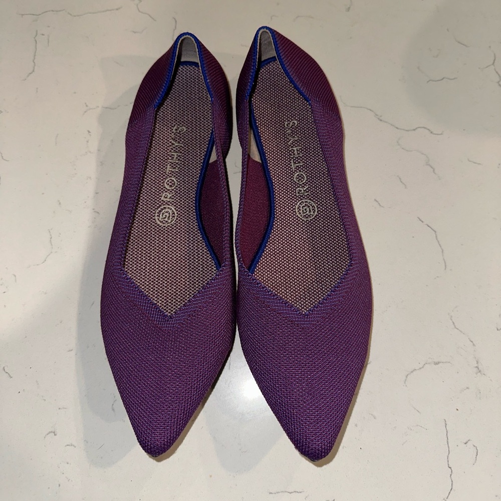 Purple Rothy’s Women’s The Point Flats. Size 10.5